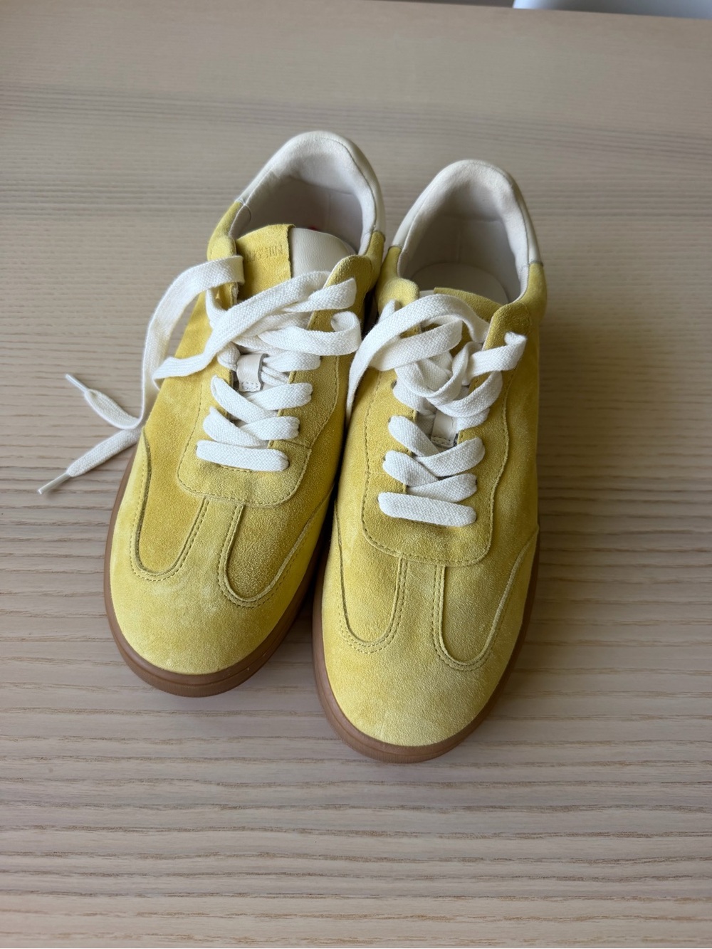 NWOB J.McLaughlin Zibby Suede Sneakers in Yellow Size 8